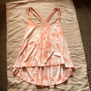 Mudd pink tie-dye crop top size large